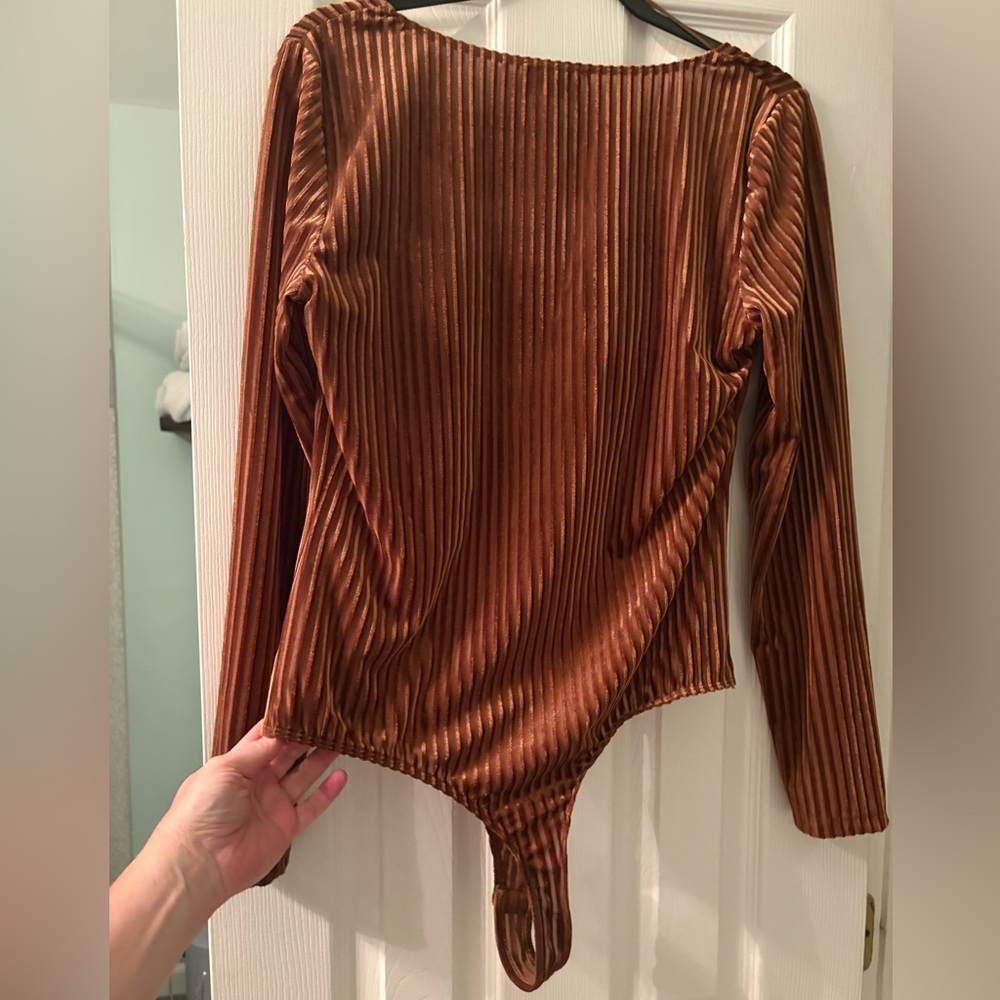 Sophie Rue Copper Ribbed Bodysuit - Picture 3 of 7